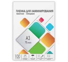 Пленка 303х426 (75 мик) 100 шт./ Пленка для ламинирования A3, 303х426 (75 мкм) глянцевая 100шт, ГЕЛЕОС [LPA3-75]