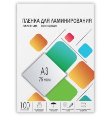 Пленка 303х426 (75 мик) 100 шт./ Пленка для ламинирования A3, 303х426 (75 мкм) глянцевая 100шт, ГЕЛЕОС [LPA3-75]