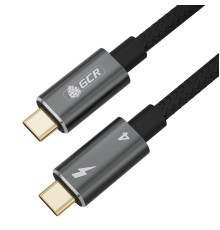 GCR Кабель TypeC Thunderbolt 4, 1.0m, черный, 100W, 40 Гбит/с, 8K60Hz, GCR-54620