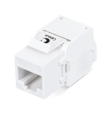 Вставка модуль Сabeus KJ-RJ45-Cat.5e-180-Toolless Вставка Keystone Jack RJ-45(8P8C), 180 градусов, категория 5e, без инструмента Toolless, белая