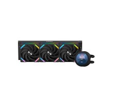 Водяное охлаждение для процессора/ Water Cooling System SAMA Q70 Black (360mm, LED temp., Black, ARGB/ Fans: 3x120mm, 86CFM, 30dBA, 2600RPM/ Pump height 64mm, 30dBA, 2800RPM, Rad thickness 27mm/ S: 1851, 1700, 1200, 20XX, 115X, AM5, AM4)