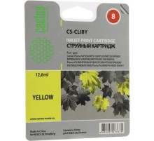 -/ Картридж струйный Cactus CS-CLI8Y желтый (12мл) для Canon Pixma MP470/MP500/MP510/MP520/MP530/MP600/
