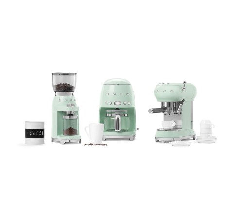 Кофемолка SMEG Стиль 50-х, Кофемолка с коническими жерновами, пастельный зеленый