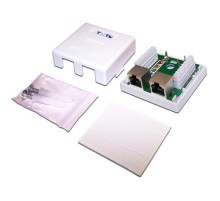  Настенная розетка, 1 порт RJ-45 категории 5е, STP, белая