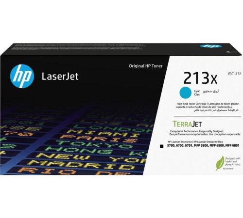 Тонер-картридж/ HP 213X Cyan High Yield Original LaserJet Toner Cartridge Тонер-картридж/ HP 213X Cyan High Yield Original LaserJet Toner Cartridge