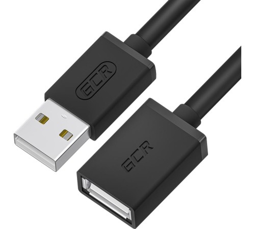 GCR Удлинитель 0.5m USB 2.0 AM/AF, черный, GCR-55067 GCR Удлинитель 0.5m USB 2.0 AM/AF, черный, GCR-55067