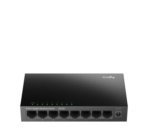 Коммутатор/ 8-Port Gigabit Metal Switch, 8 10/100/1000M RJ45 Ports, IGMP Snooping, Loop Detection/Prevention, 802.1p/DSCP QoS, Desktop Metal Case, Power Saving, Plug & Play Коммутатор/ 8-Port Gigabit Metal Switch, 8 10/100/1000M RJ45 Ports, IGMP Snooping, Loop Detection/Prevention, 802.1p/DSCP QoS, Desktop Metal Case, Power Saving, Plug & Play