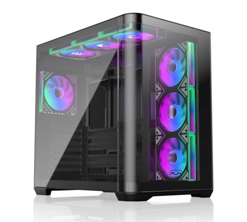 Корпус без блока питания/ Case Raijintek ATREUS BT7, Midi-Tower, TG, 7x120mm ARGB, 2xUSB-A 3.0 + 1xUSB Type-C , E-ATX, ATX, mATX, mITX Black Корпус без блока питания/ Case Raijintek ATREUS BT7, Midi-Tower, TG, 7x120mm ARGB, 2xUSB-A 3.0 + 1xUSB Type-C , E-ATX, ATX, mATX, mITX Black