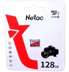 Носитель информации Netac P500 ECO 128GB MicroSDXC U1/C10 up to 80MB/s, retail pack card only