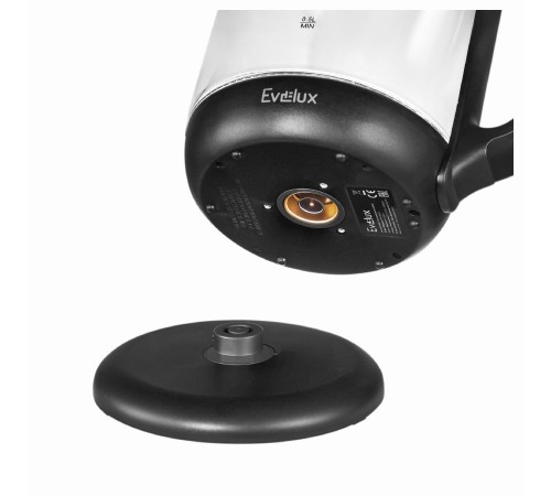 Электрический чайник EVELUX/ Электрический чайник EVELUX, объем 1.7 л, механическое управление, фильтр от накипи, автоотключение, мощность 2200 Вт, светодиодная/звуковая индикация работы, материал: стекло, цвет черный Электрический чайник EVELUX/ Электрический чайник EVELUX, объем 1.7 л, механическое управление, фильтр от накипи, автоотключение, мощность 2200 Вт, светодиодная/звуковая индикация работы, материал: стекло, цвет черный