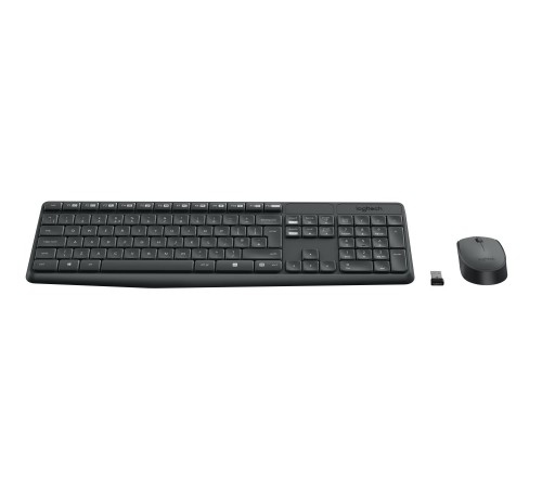Комплект (клавиатура + мышь)/ Logitech Wireless Desktop MK235 Grey Retail Комплект (клавиатура + мышь)/ Logitech Wireless Desktop MK235 Grey Retail