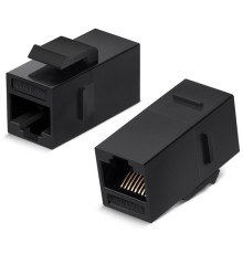 Проходной адаптер Cabeus CA-KJ-8p8c-C5e Проходной адаптер формата Keystone, RJ45-RJ45 (8p8c), категория 5е, неэкранированный