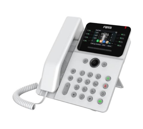 SIP-Телефон Fanvil V62G, 12 SIP-акк., 2,8", 320x240 Цвет. экран, POE, БП в комп., 2x1 Gbps, Белый