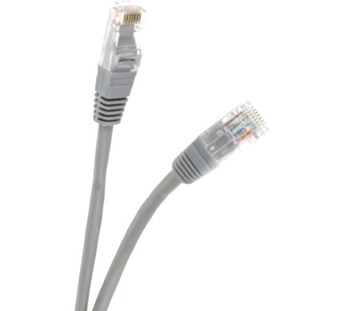 Патчкорд/ Патчкорд литой "Telecom" UTP кат.5е 0,5м серый