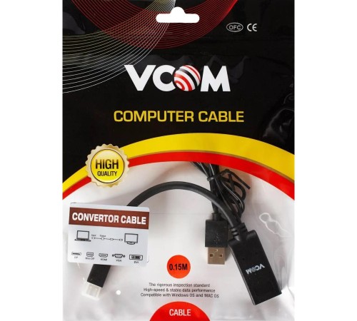 Кабель-переходник/ Кабель-переходник HDMI(F) +USB---> miniDP(M) 0.15m  4K*30Hz VCOM<CG497-0.15>