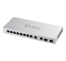Коммутатор/ Switch Zyxel XGS1010-12, 8xGE, 2x1/2.5GE, 2xSFP+, desktop, silent