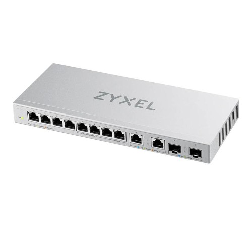 Коммутатор/ Switch Zyxel XGS1010-12, 8xGE, 2x1/2.5GE, 2xSFP+, desktop, silent
