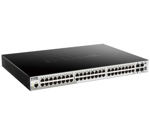 Сетевой коммутатор/ DGS-1510-52XMP SmartPro L2+ Stackable Switch 48x1000Base-T PoE, 4x10GBase-X SFP+, PoE Budget 370W (740W with DPS-700), CLI, RJ45 Console, RPS Сетевой коммутатор/ DGS-1510-52XMP SmartPro L2+ Stackable Switch 48x1000Base-T PoE, 4x10GBase-X SFP+, PoE Budget 370W (740W with DPS-700), CLI, RJ45 Console, RPS