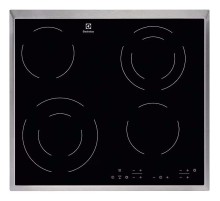 Встраиваемая варочная поверхность ELECTROLUX/ Электрическая варочная поверхность HiLight на 4 конфорки, 2 зоны с расширением, cтеклокерамика, мощность: 6300 Вт, независимая установка, размеры (ШхГ): 57.6x51.6 см,рама из нержавеющей стали