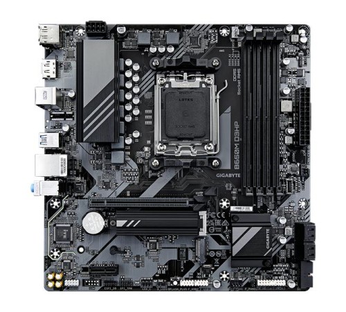 Материнская плата GIGABYTE B650M D3HP, AM5, B650, 4*DDR5, 4*SATA, 2*M.2, 3*USB 3.2, 2*USB 2.0, Type-C, 1*PCIx16, 1*PCIx1, 2*DP+HDMI, mATX