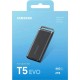 Внешний HDD/SSD/ Samsung External SSD T5 EVO, 2000GB, Type-C, USB 3.2 Gen1, R/W 460/460MB/s, 95x40x17mm, Black (12 мес.)