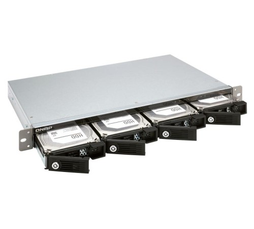 Полка расширения сетевого хранилища без дисков/ channel QNAP DAS TR-004U 4-Bay 2.5/3.5 SATA  Type-C USB 3.1 Gen 1 (5 Gb/s )  Direct Attached Storage with Hardware RAID. W/o rail kit RAIL-B02