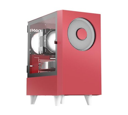 Корпус без блока питания/ Case WIZMAX EM1, Mini-Tower, TG, 1x160mm + 1x120mm LED, 1xUSB-A 3.0 + 2xUSB-A 2.0, mATX, mITX, Woofer Red Корпус без блока питания/ Case WIZMAX EM1, Mini-Tower, TG, 1x160mm + 1x120mm LED, 1xUSB-A 3.0 + 2xUSB-A 2.0, mATX, mITX, Woofer Red