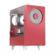 Корпус без блока питания/ Case WIZMAX EM1, Mini-Tower, TG, 1x160mm + 1x120mm LED, 1xUSB-A 3.0 + 2xUSB-A 2.0, mATX, mITX, Woofer Red