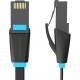 Патч-корд Vention прямой UTP cat.6, RJ45 - 8м. плоский Черный