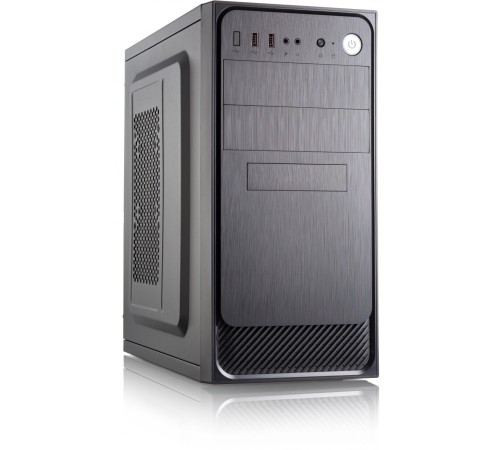 Корпус с блоком питания 450Вт./ Case Forza mATX, 450W, 2xUSB2.0, Black, w/o FAN, 12 cm fan PSU, power cord