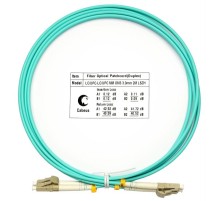 Шнур оптический duplex LC-LC 50/125mm OM3 2м Cabeus FOP-50-LC-LC-2m Шнур оптический duplex LC-LC 50/125mm OM3 2м LSZH