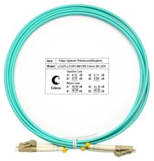 Шнур оптический duplex LC-LC 50/125mm OM3 2м Cabeus FOP-50-LC-LC-2m Шнур оптический duplex LC-LC 50/125mm OM3 2м LSZH