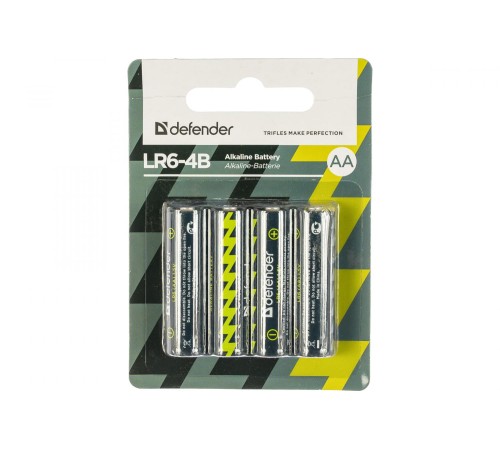 Defender Батарейка алкалиновая LR6-4B AA, в блистере 4 шт