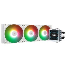 Водяное охлаждение для процессора/ Water Cooling System Thermalright Frozen Warframe 360 Ultra White Argb (360mm, White, ARGB/ Fans: 3x120mm, 70.84CFM, 29.8dBA, 2000RPM/ Pump height 60mm, 23dBA, 3000RPM, Rad thickness 27mm/ S: 1200, 1700, 1851, 2011, 2066
