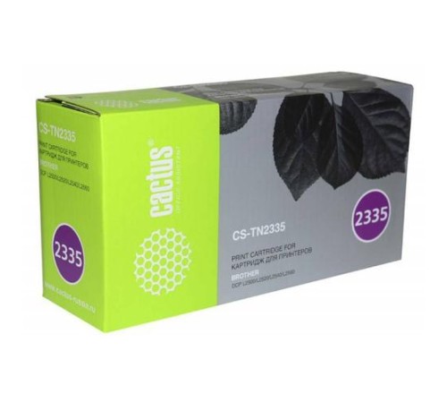 -/ Картридж лазерный Cactus CS-TN2335 TN-2335 черный (1200стр.) для Brother DCP L2500/L2520/L2540/L2560