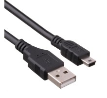 Кабель 1.5m USB AM/mini, черный, 4PH-R90118