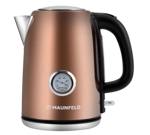 Чайник MAUNFELD/ Чайник MAUNFELD MFK-624BZ, мощность 2200 Вт, объем 1.7 л, контроллер Otter, закрытая спираль, индикация включения, подсветка, фильтр от накипи, отключение при отсутствии воды, индикатор температуры, цвет бронзовый