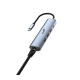 USB HUB UH-545 USB3.0 с Ethernet RJ45, гигабитным Ethernet RJ45 x 1, портом питания USB-C (5 В 3 А) x 1, портами передачи данных USB-A 3.0 x 3