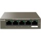 Коммутатор/ Tenda TEF1105P-4-38W 5-Port 10/100Mbps Desktop Switch with 4-Port PoE