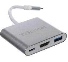Кабель-концентратор/ Кабель-концентратор USB3.1 TypeCm -->HDMI+USB3.0 +PD charging 4K@30Hz, Telecom<TUC010>