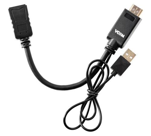 Кабель-переходник/ Кабель-переходник HDMI(M) +USB---> DP(F) 0.15m 4K*60Hz VCOM<CG599E> Кабель-переходник/ Кабель-переходник HDMI(M) +USB---> DP(F) 0.15m 4K*60Hz VCOM<CG599E>