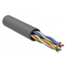 ITK Каб. в. п. U/UTP кат. 5E 4x2х24AWG solid LSZH серый, уп.100м