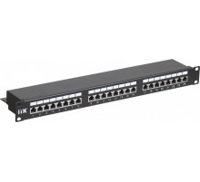 1U патч-панель кат.5Е STP, 24 порта (IDC Dual)