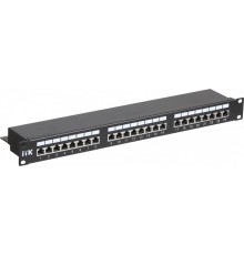 1U патч-панель кат.5Е STP, 24 порта (IDC Dual)
