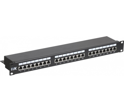 1U патч-панель кат.5Е STP, 24 порта (IDC Dual)