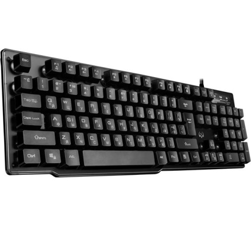 Игровая клавиатура KB-G8500 (104 кл, 12 Fn  функций, прозрач. корп.,подсв, мет. основание )