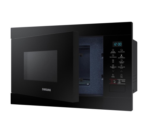 встраиваемая микроволновая печь Samsung Built-in microwave oven; product dimensions (WxHxD) 595x380x306 mm; 22 liters. ; Bioceramics; Output power (microwaves) 850 watts