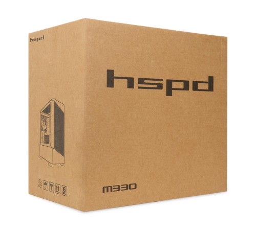 Корпус без блока питания/ Case HSPD M330, Mesh Mini-tower, Black, TG, 0.6 SPCC, 3x120mm ARGB (M11-120) mATX, mITX 175/330/160mm 2x2.5", 2x3.5", 4xPCI 1xUSB-A 3.0, 2xUSB-A1.0 365x216x405mm Корпус без блока питания/ Case HSPD M330, Mesh Mini-tower, Black, TG, 0.6 SPCC, 3x120mm ARGB (M11-120) mATX, mITX 175/330/160mm 2x2.5", 2x3.5", 4xPCI 1xUSB-A 3.0, 2xUSB-A1.0 365x216x405mm
