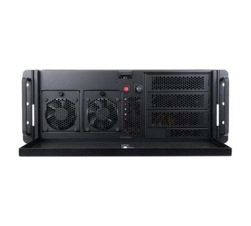 Корпус серверный InWin IW-R400-01N ________________ /USB3.0*2/Rear fan 8025mm 4200RPM*2/Front fan 8025mm 4200RPM*2/Front door/Air filter for front door/SK35-02