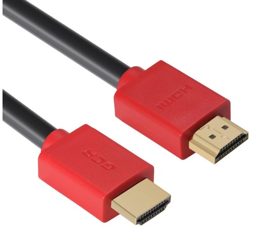 Greenconnect Кабель 0.3m HDMI версия 2.0, HDR 4:2:2, Ultra HD, 4K 60 fps 60Hz/5K*30Hz, 3D, AUDIO, 18.0 Гбит/с, 28/28 AWG, OD7.3mm, тройной экран, черный, красные коннекторы, GCR-HM451-0.3m Greenconnect Кабель 0.3m HDMI версия 2.0, HDR 4:2:2, Ultra HD, 4K 60 fps 60Hz/5K*30Hz, 3D, AUDIO, 18.0 Гбит/с, 28/28 AWG, OD7.3mm, тройной экран, черный, красные коннекторы, GCR-HM451-0.3m
